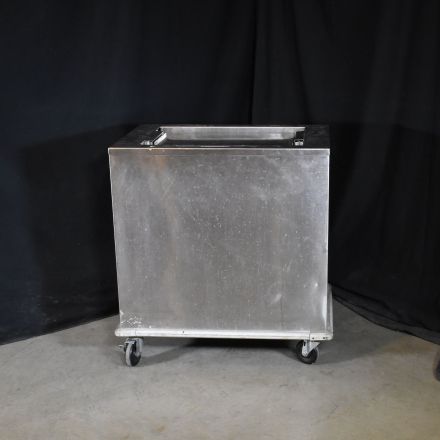 Piper Products PT1520ME-PB-WB Tray Cart Silver Colored Metal 33"x24"x34"