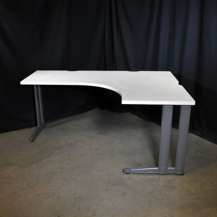 Steelcase Desk Beige Laminate L-Shape (Left Return) with Keyboard Tray No Storage 66"x48"x28.5"