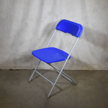 McCourt Folding Chair Blue Plastic No Arms