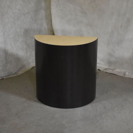 5028B-L Accent Table Light Wood Colored Laminate Half Round 23.5"x12"x24"
