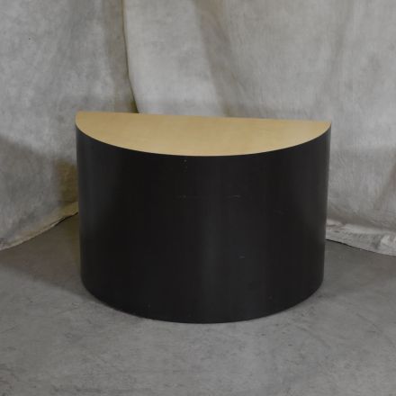 Accent Table Light Wood Colored Laminate Half Round 30.75"x15.5"x20"