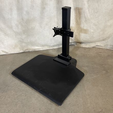 Desk Converter Column Black Laminate Custom Shape Manually Adjustable 30"x30"