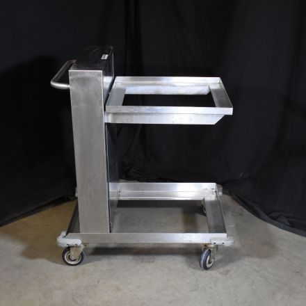 SERVOLiFT Eastern Tray Cart Silver Colored Metal 23.5"x31.5"x36"