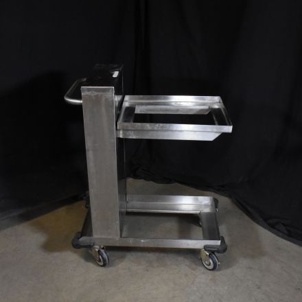 SERVOLiFT Eastern Tray Cart Silver Colored Metal 17.5"x29.5"x36"