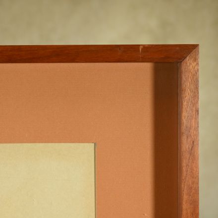 Medium Colored Wood Frame Glass 34.25"x28"