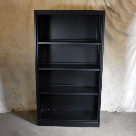 Steelcase 736564 (4 Shelf) Freestanding 7207 Black Metal Closed Shelving 4 Shelves 36"x15"x65"