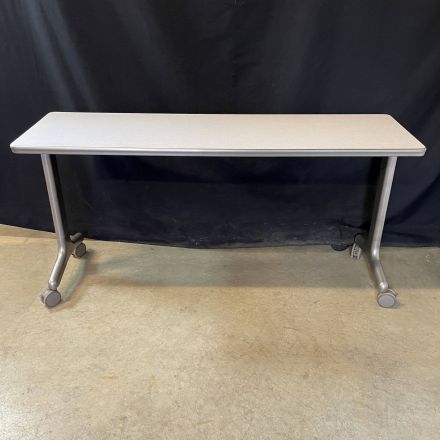 Allsteel Inc. GSN1860C.LT3C.PR1.ET.C0 Folding Table Gray Laminate Rectangle Folding Top with Wheels 60"x18"x29"
