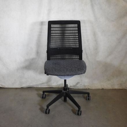 Steelcase Think Office Chair 5B01 Foggy Night Fabric Adjustable No Arms Ergonomic with Wheels