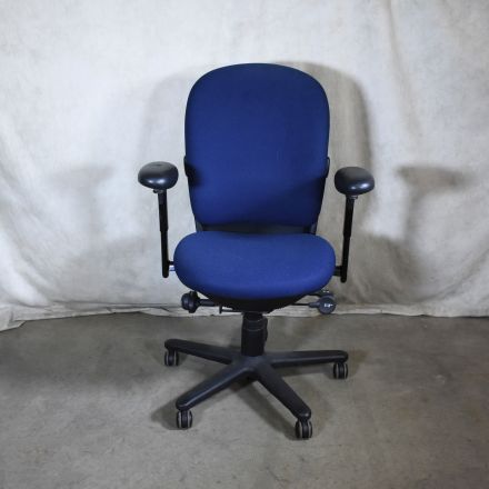 Steelcase Drive Office Chair Blue Fabric Adjustable with Arms Ergonomic with Wheels