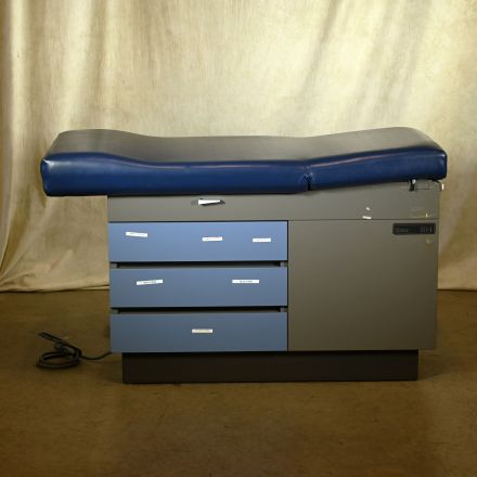 Ritter 104 Manual Exam Table Blue Vinyl Adjustable Fixed 325 lb. Capacity