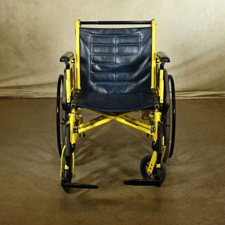 InvaCare Tracer IV Manual Basic Wheelchair Blue Foldable Includes Foot Rests 350 lb. Capacity 20"