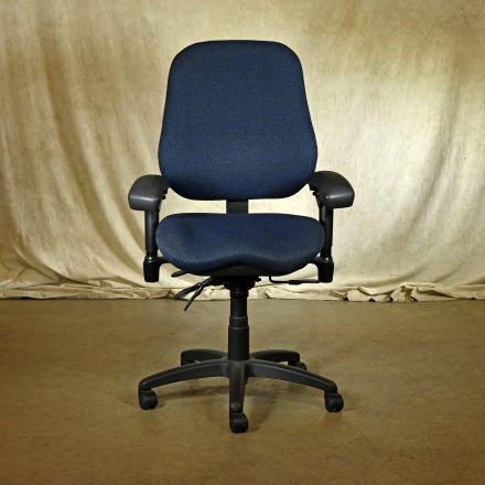 ErgoGenesis BodyBilt J2507 (Office Chair) Office Chair Midnight Fabric Adjustable with Arms Ergonomic with Wheels