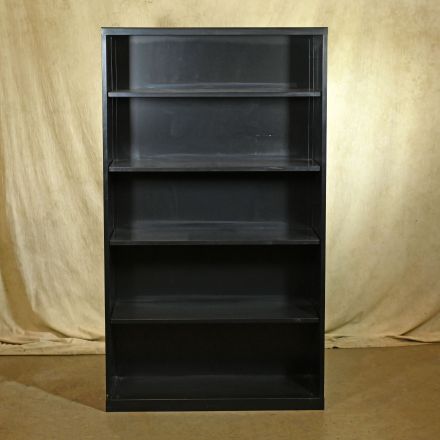Freestanding Black Metal Closed Shelving 5 Shelves 36"x15"x62.5"