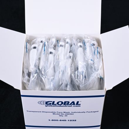 Global Industrial 290502 Box of Face Masks One Size Fits All