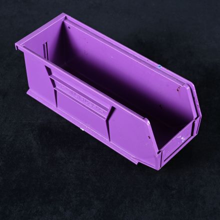 Quantum Storage Systems Shelf Bin (3"x10") Color Will Vary Plastic Stackable 3.25"x10"x3.5"