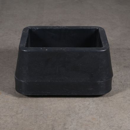 SDC Dolly 17 Gal blk Wastebasket Dolly Black Plastic with Wheels 14"x9"