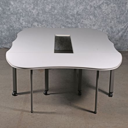 Steelcase UAT3054H Conference Table 2823 Driftwood Speckle Laminate Custom Shape Modular No Storage 114"x72"