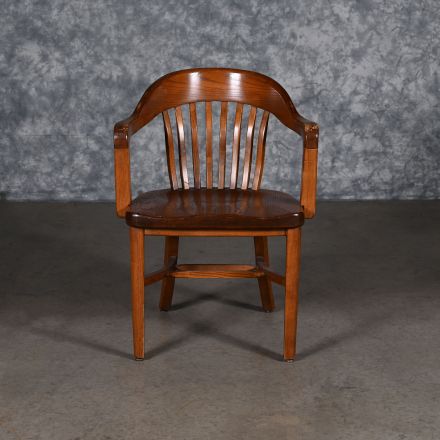 Bankers Chair Medium Colored Wood with Arms