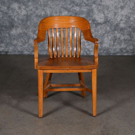 Bankers Chair Medium Colored Wood with Arms