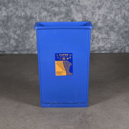 Rubbermaid 3540 Wastebasket Blue Plastic With Handles Nesting 20"x10.5"x30"