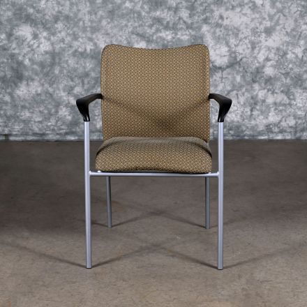 Allseating 79054-WA-SIL-F3-AGRO Conversation/Side Chair Brown Pattern Fabric with Arms