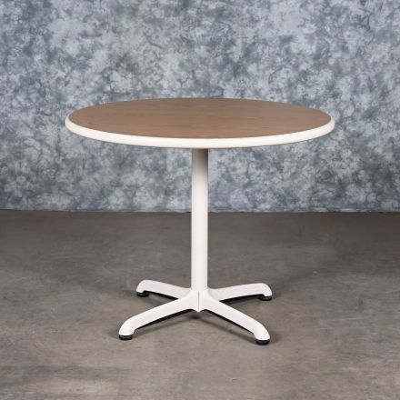 Steelcase 853600 Café/Bistro Table Medium Wood Colored Laminate Round 36"x36"x28.5"