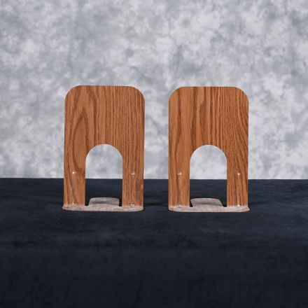 Bookends Medium Wood Colored Metal 5.5"x5.5"x7"