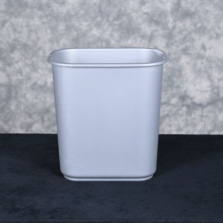 United Solutions 13 Qt. Wastebasket Gray Plastic Nesting 14.5"x10.5"x15"