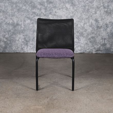 Steelcase Jersey Conversation/Side Chair Purple Pattern Fabric No Arms