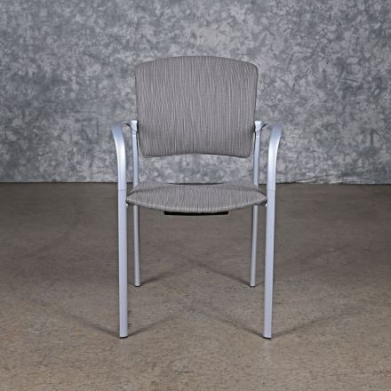 Coalesse 3501 Conversation/Side Chair Gray Pattern Fabric with Arms