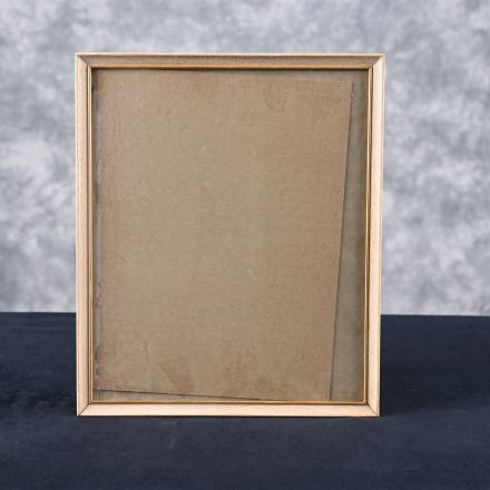 Beige Wood Frame Glass 10.25"x12.25"