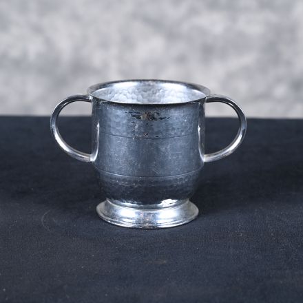 Mug Silver Colored Metal 3.5"