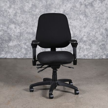 ErgoGenesis BodyBilt J2406 Office Chair Carbon Colored Fabric Adjustable with Arms Ergonomic with Wheels