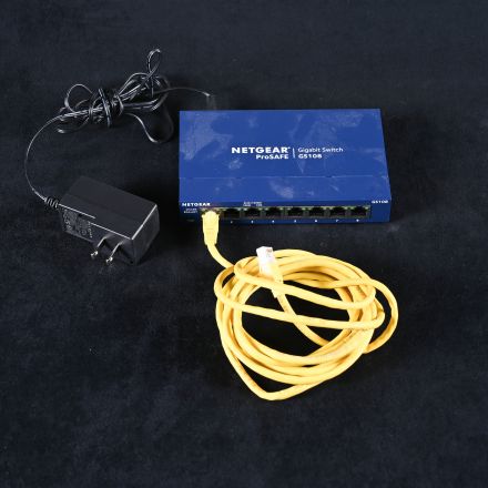 Netgear GS108 Switch Power Cable Included