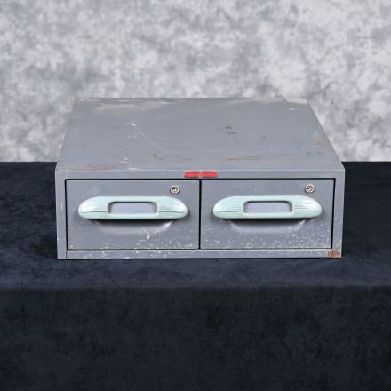 The Wright Line Card File Box Gray Metal 16.5"x19"x5.5"