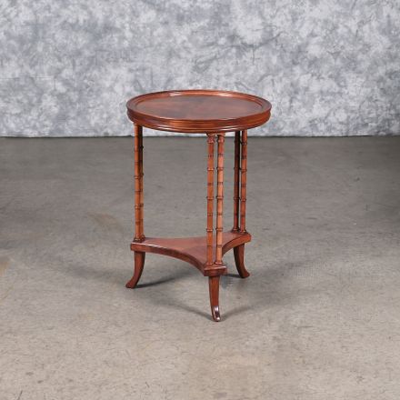 Baker Furniture Accent Table Medium Colored Wood Round 17"X17"x23.5"