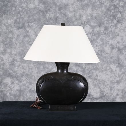 Table Lamp Bronze Colored Metal No Bulb Electrical 75 W 28"