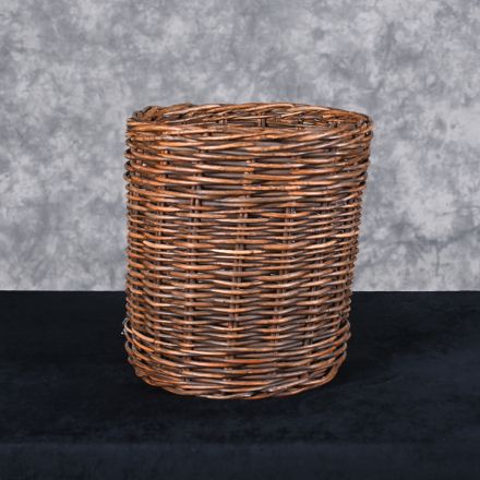 Wastebasket Brown Woven 11"x11"x12"