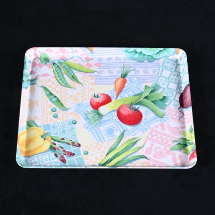 Design Imports International Service Tray Multi Colored Plastic 12.5"x10.5"