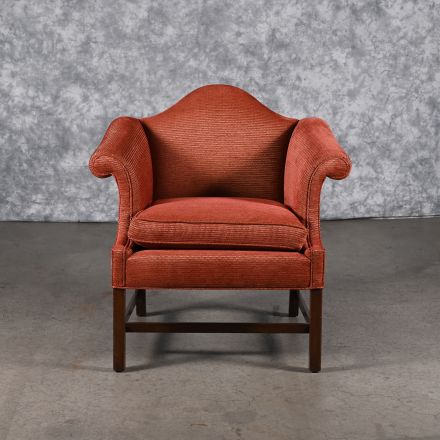 KITTINGER Accent Chair Orange Fabric with Arms