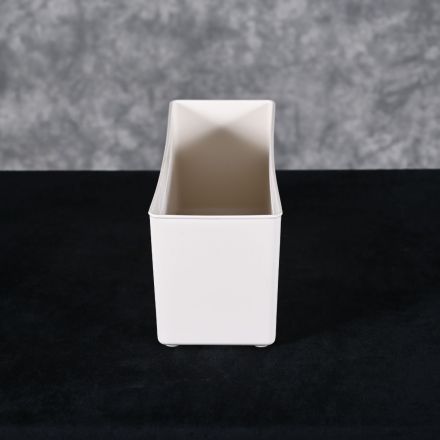 Herman Miller Co/Struc Shelf Bin (4.5"x14") Ivory Colored Plastic Nesting 4.5"x14"x5"