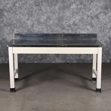 Workbench Silver Colored Metal Rectangle with Backsplash 61"x31"x31"