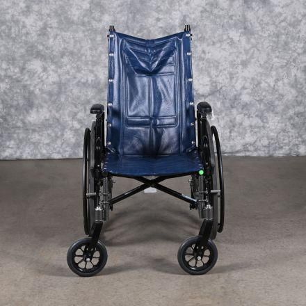 InvaCare Tracer SX5 Manual Recliner Wheelchair Black Foldable Missing Foot Rests and Head Rest 250 lb. Capacity 18"