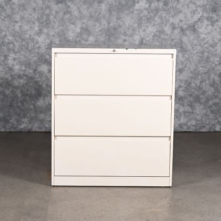 Steelcase 936361RW 4700 Warm White Metal 3 Drawer File Cabinet Lockable Includes Key 36"x18"x41"