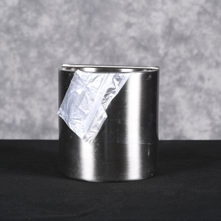 Insulated Ice Bucket Silver Colored Metal 7"X7"x7.5"