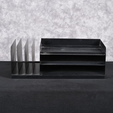 Desk Organizer Black Metal 23.5"x11"x8"