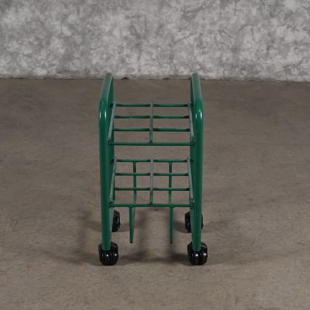 Anthony 6060 Cylinder Cart Green Metal 1 Shelf Swivel Wheels 12.5"x16"x22"