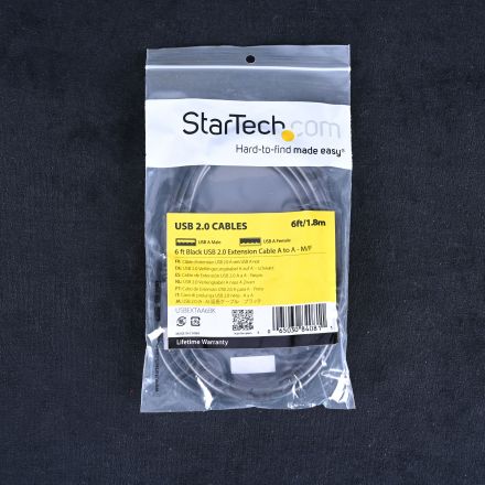 Never Used StarTech USBEXTAA6BK USB 2.0 (male) to USB 2.0 (female) Cable 6'