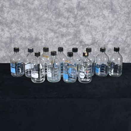 Set of 12 Various Autoclavable 500mL Lab Bottles