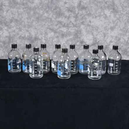 Set of 11 Various Autoclavable 500mL Lab Bottles